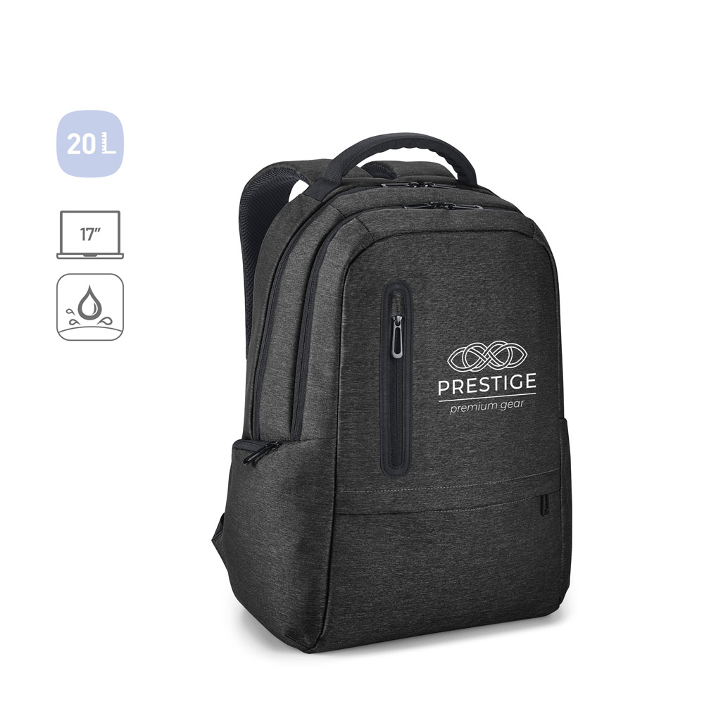 RE-BOSTON. Water-resistant 2Tone recycled nylon laptop backpack with 210D compartment