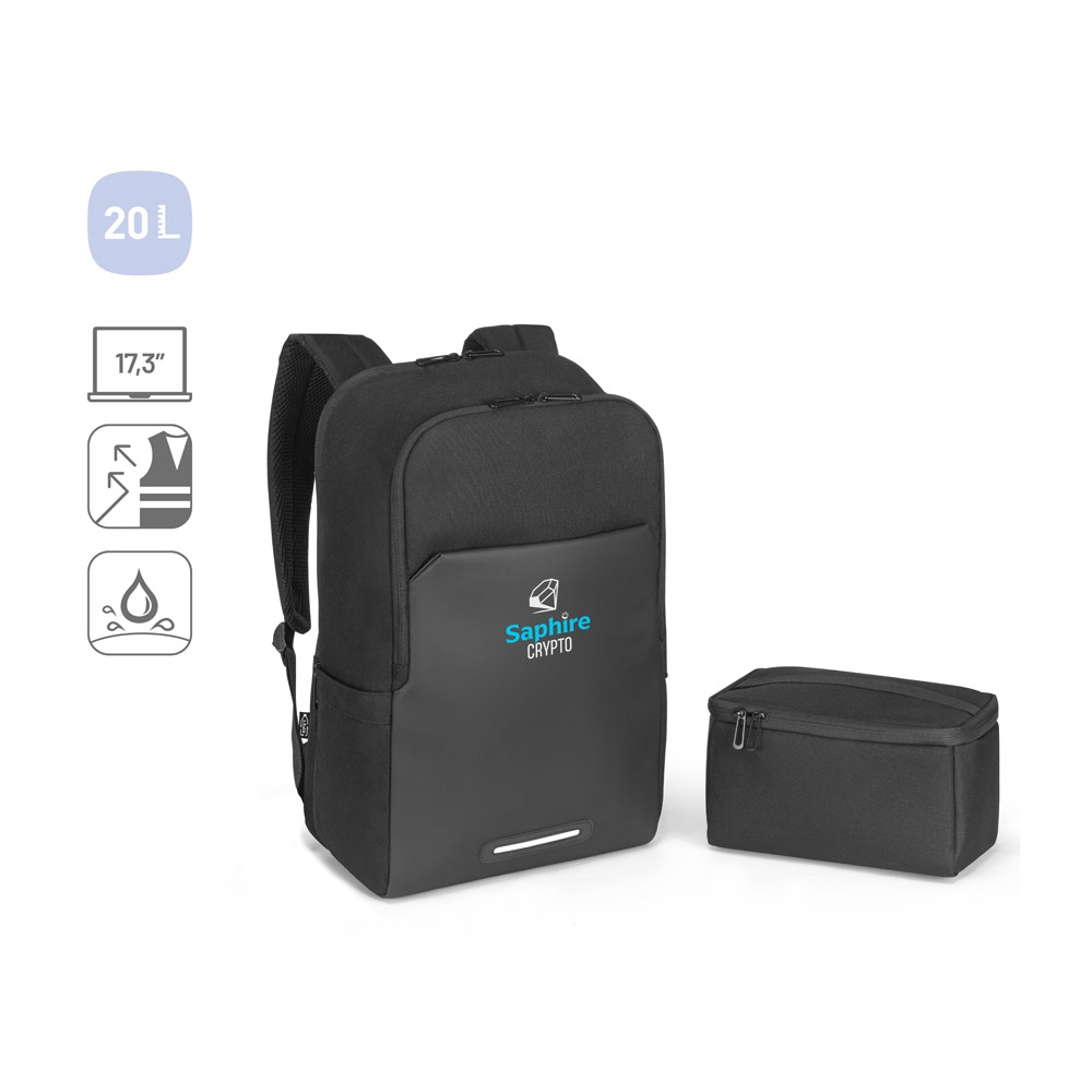 BELFAST. 2-in-1 backpack with thermal bag included that can be used together or separately