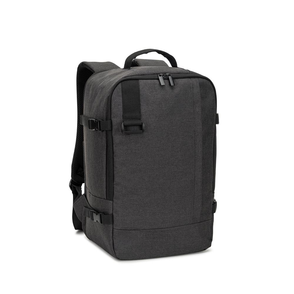 CIES. Backpack made from high-density 600D recycled polyester, meeting airline size requirements