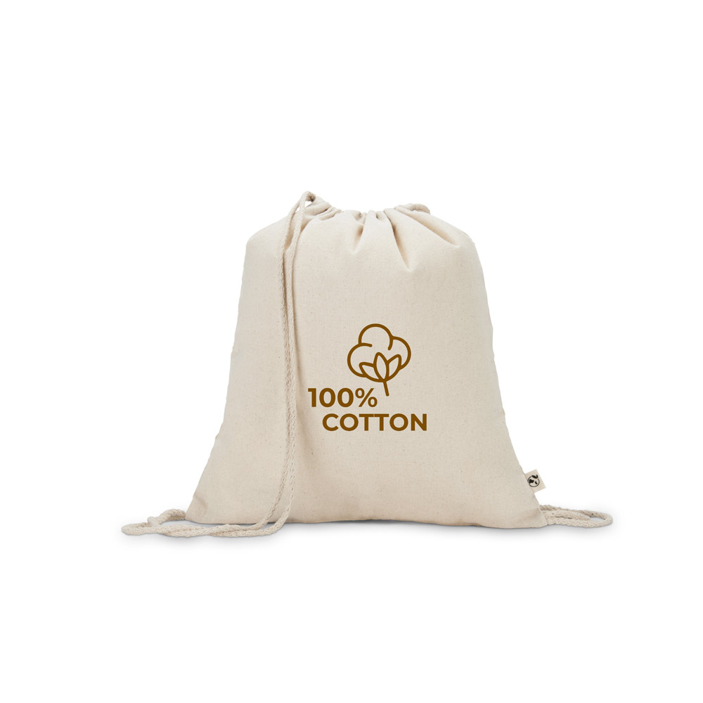 MAIORCA. 100% recycled cotton drawstring bag(180 g/m²)