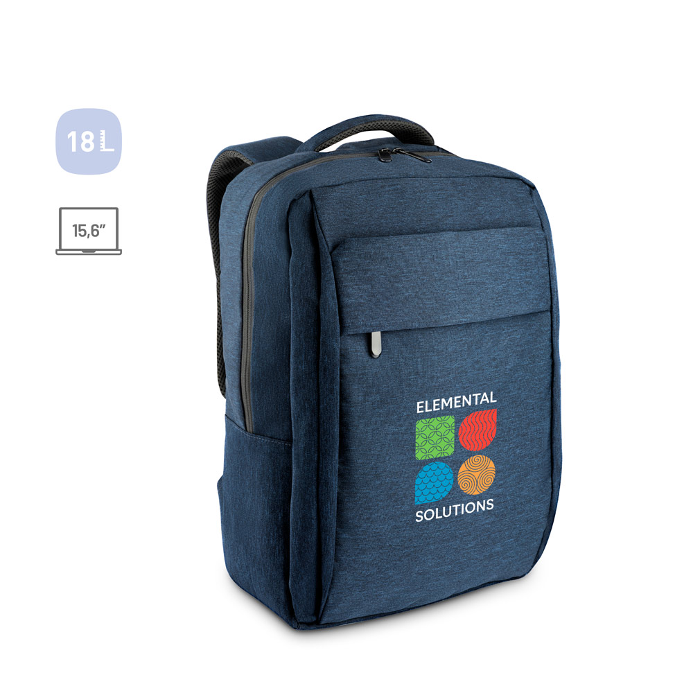 COVENTRY. 15.6" Fully padded laptop backpack in 300D recycled high-density polyester and 210D recycled polyester lining
