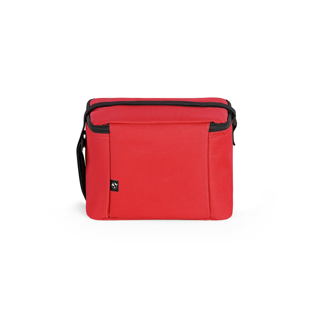 CANCUN. Thermal bag in 600D recycled polyester with adjustable webbing strap 7 L