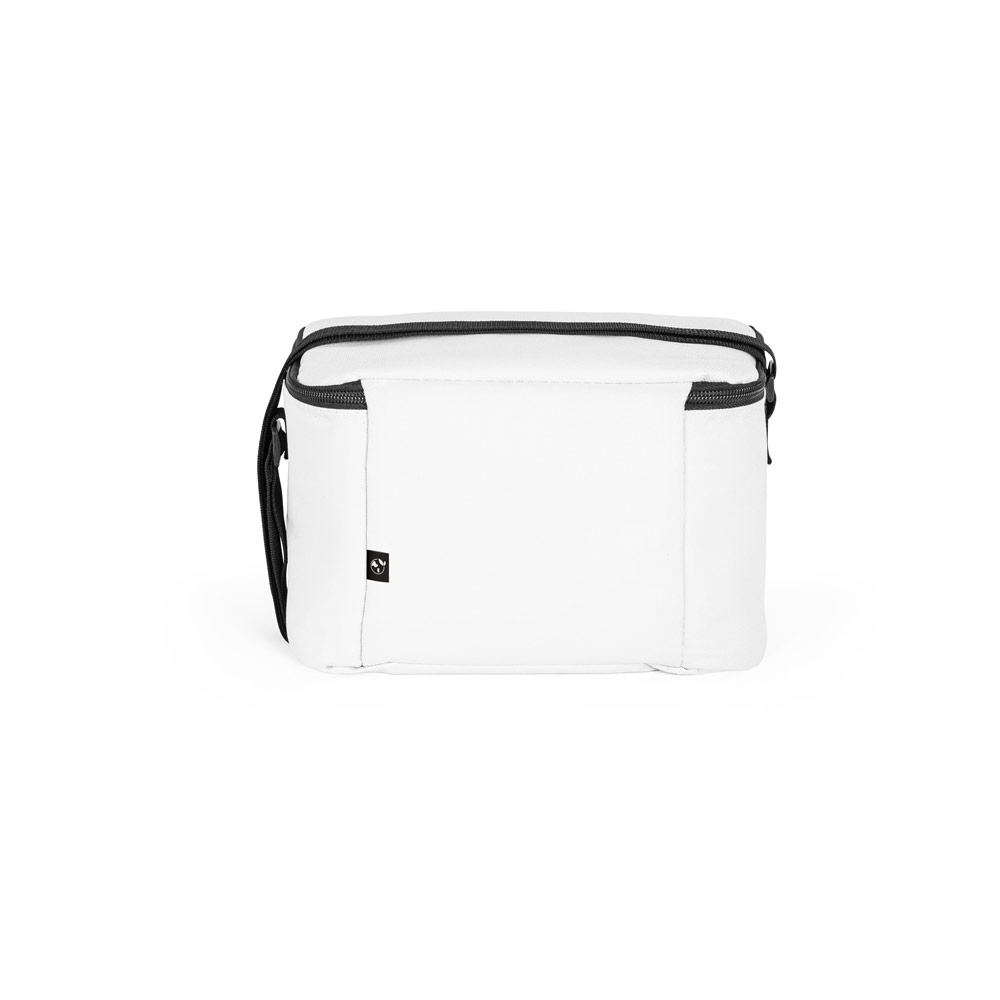 CANCUN. Thermal bag in 600D recycled polyester with adjustable webbing strap 7 L