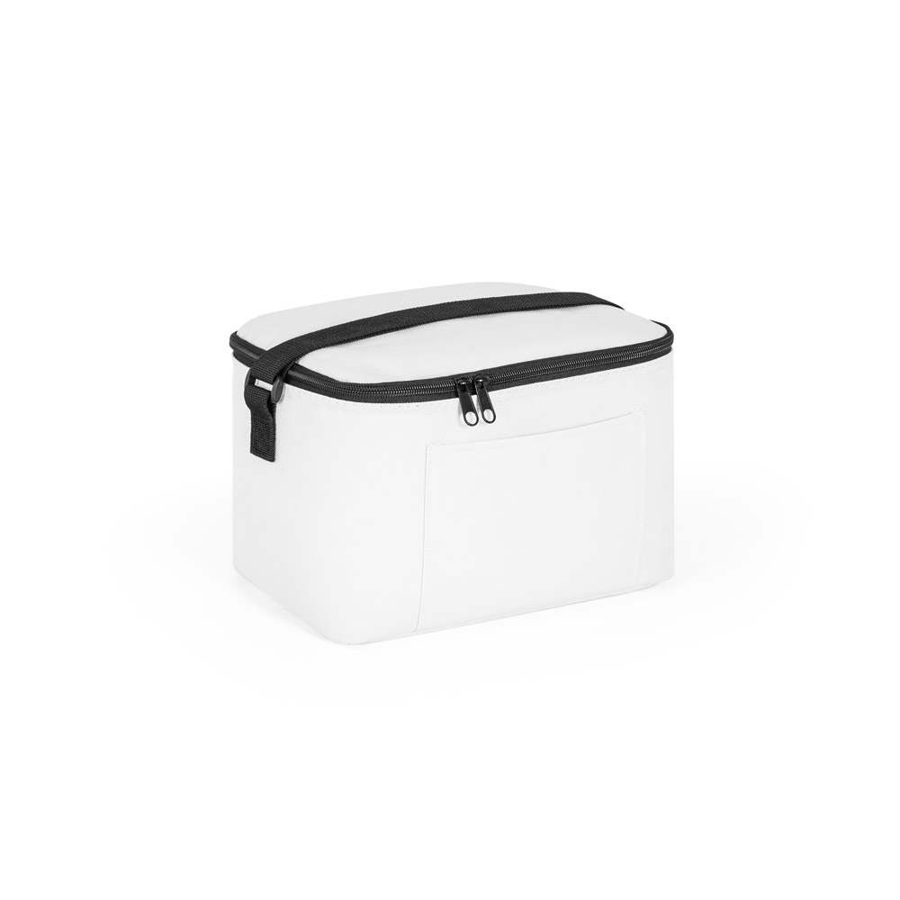 CANCUN. Thermal bag in 600D recycled polyester with adjustable webbing strap 7 L