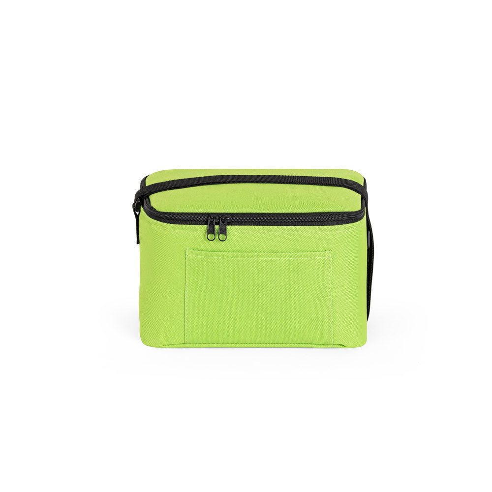 CANCUN. Thermal bag in 600D recycled polyester with adjustable webbing strap 7 L