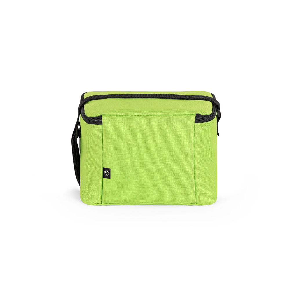 CANCUN. Thermal bag in 600D recycled polyester with adjustable webbing strap 7 L