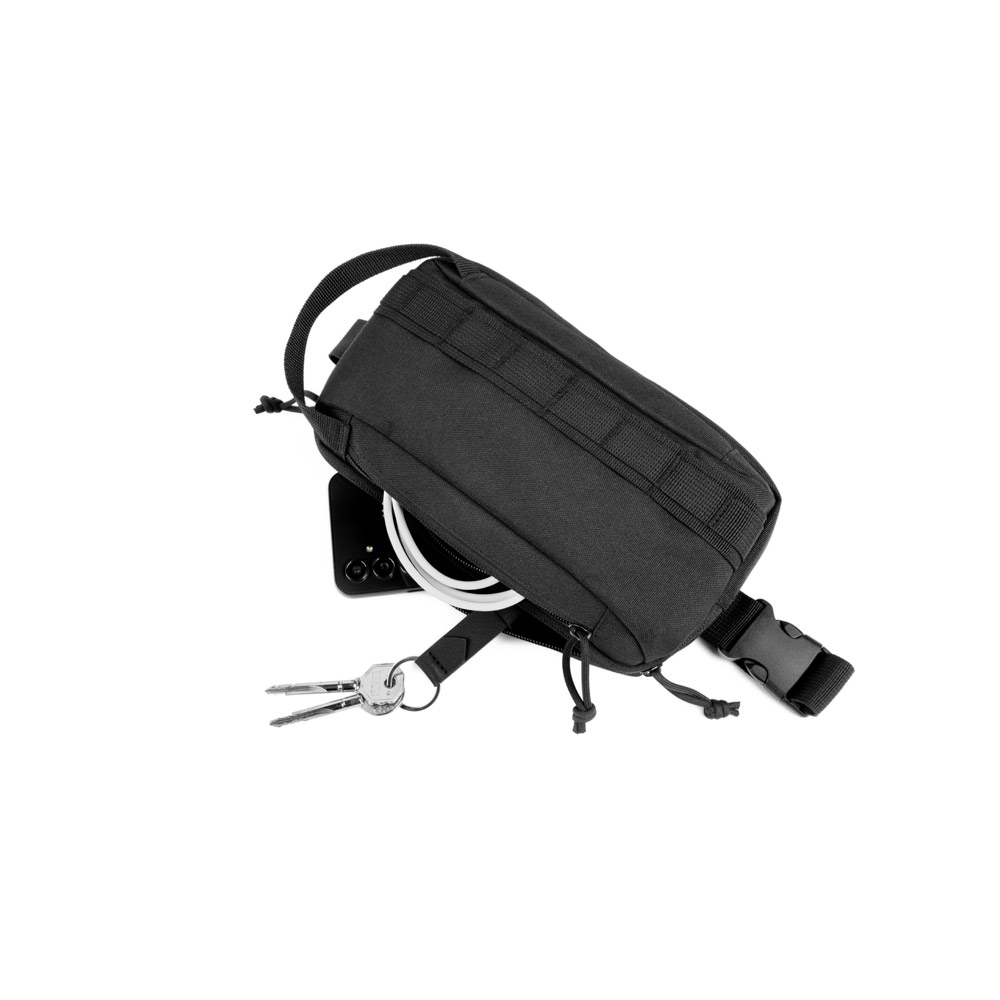 EDINBURGH. Waist bag in high-density 600D recycled polyester and 210D recycled polyester lining