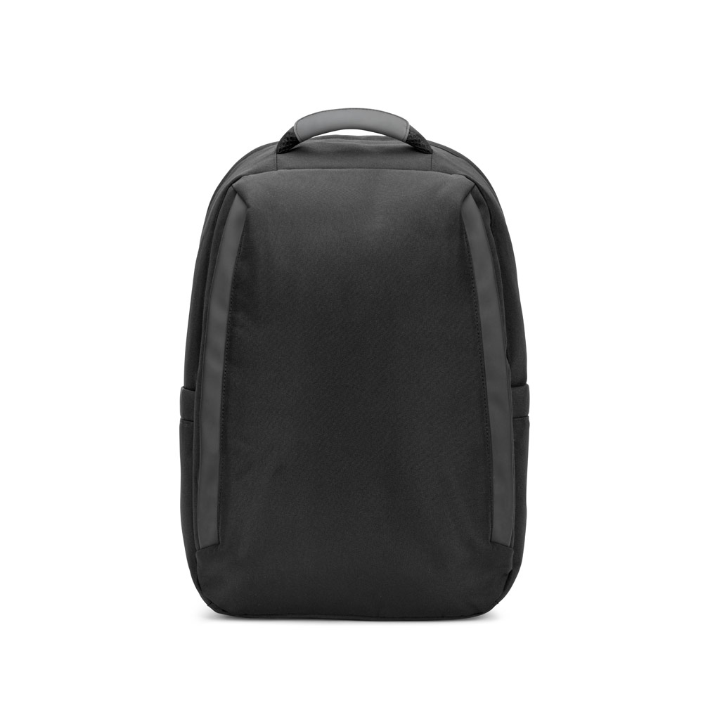 YANGON BPACK. Anti-theft backpack, in twill with water-repellent coating and high-density 600D recycled polyester, for 17'3" laptop
