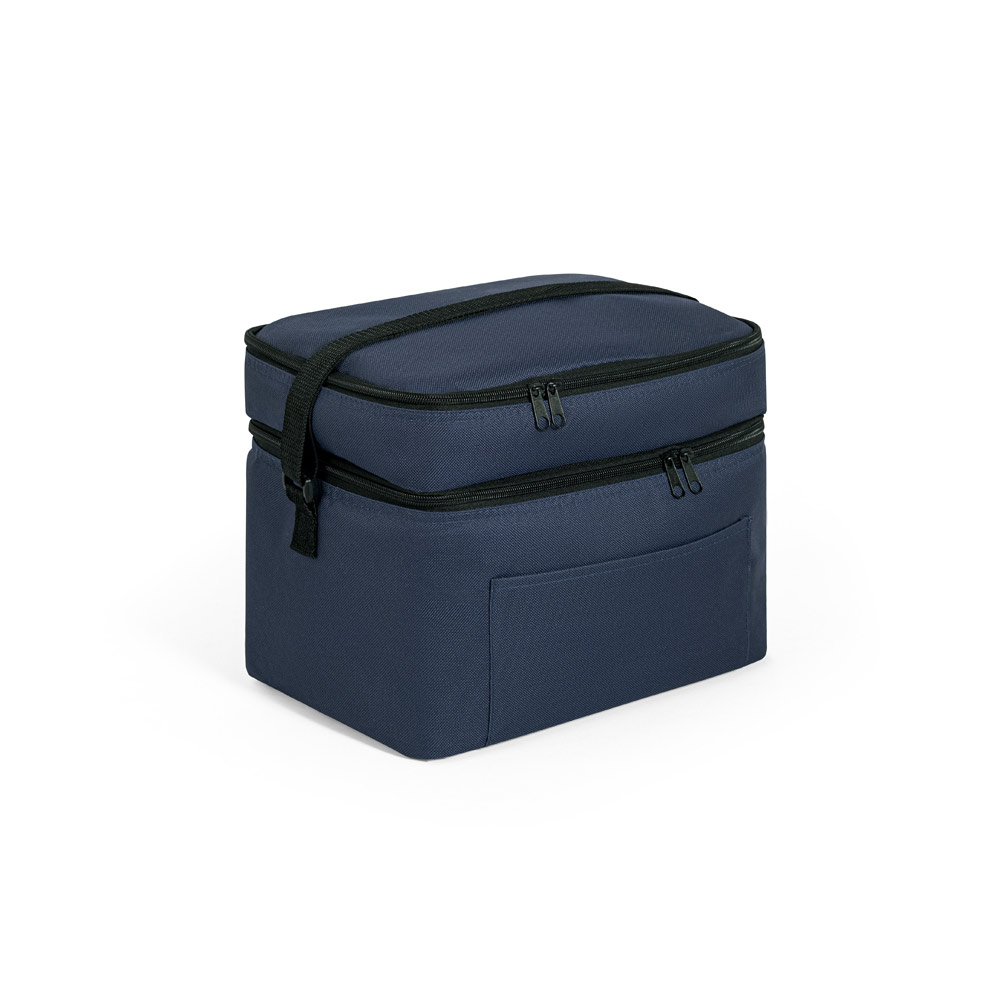 CANCUN LARGE. Thermal bag in 600D, recycled polyester, with adjustable webbing strap 14 L