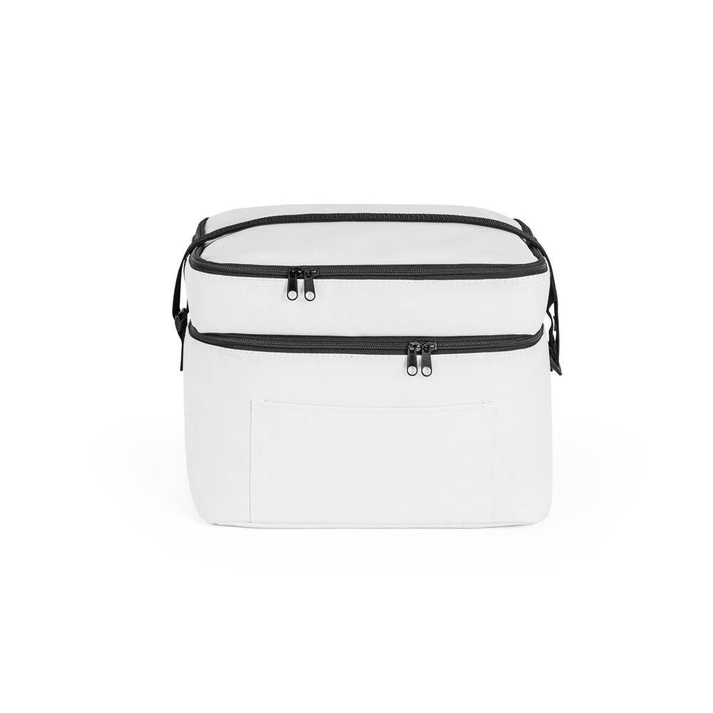 CANCUN LARGE. Thermal bag in 600D, recycled polyester, with adjustable webbing strap 14 L