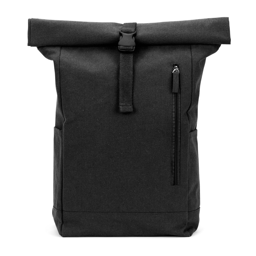SAINT. Roll top backpack in recycled cotton and recycled polyester (380 g/m²)