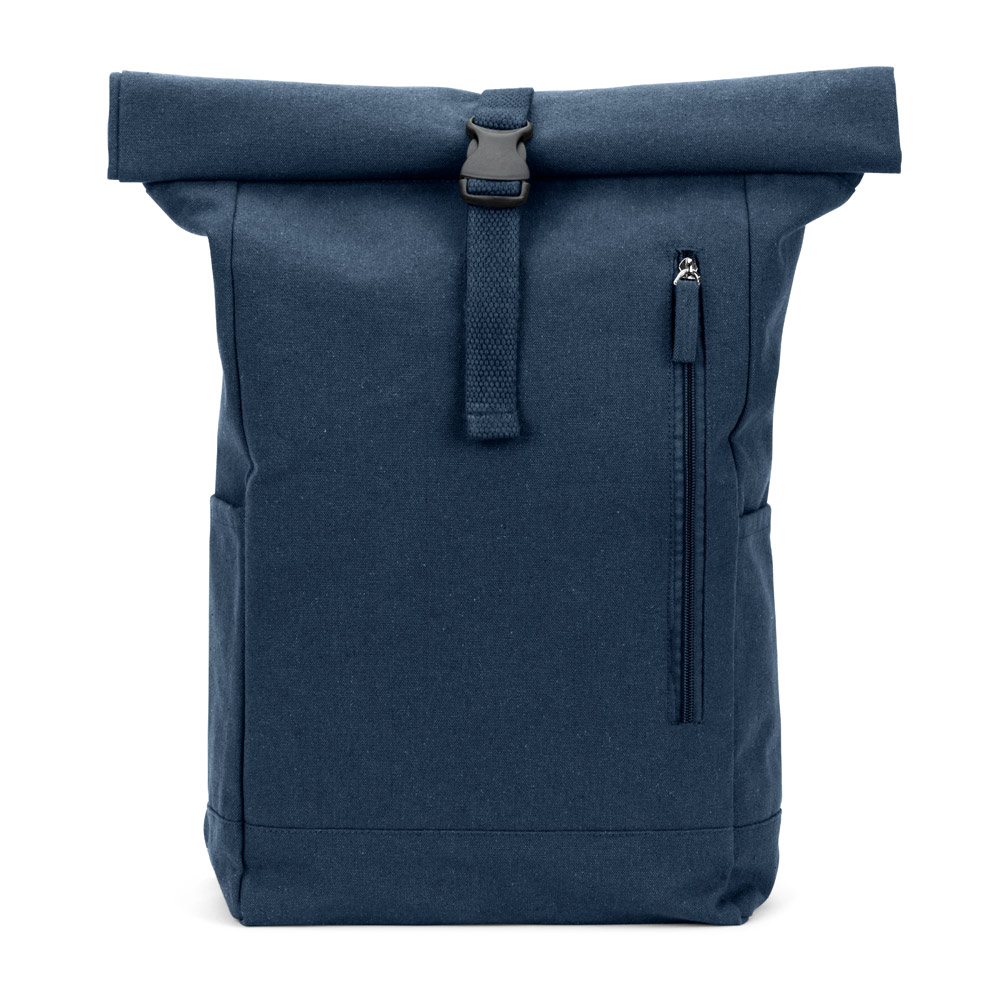SAINT. Roll top backpack in recycled cotton and recycled polyester (380 g/m²)