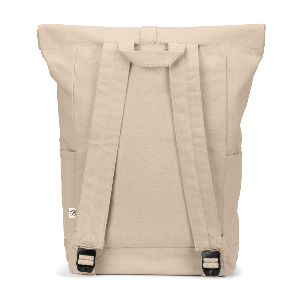 SAINT. Roll top backpack in recycled cotton and recycled polyester (380 g/m²)