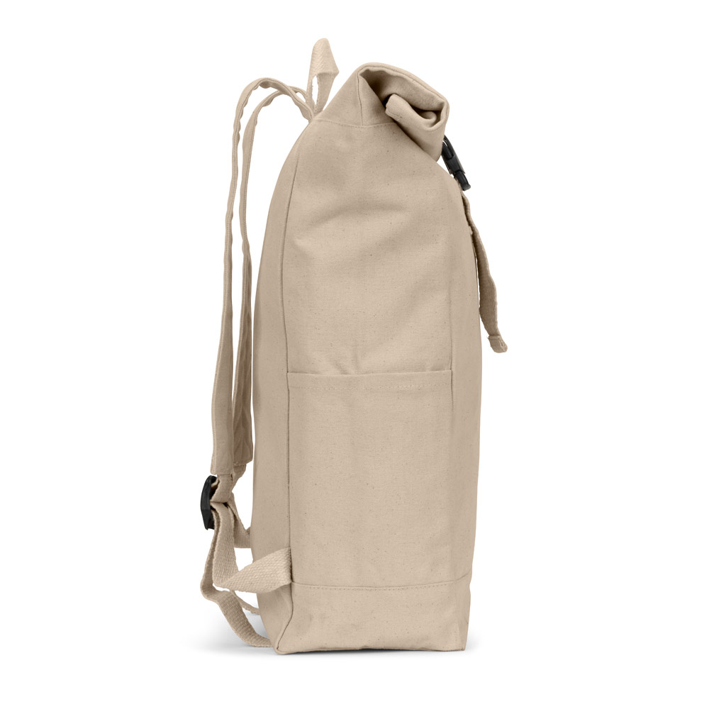 SAINT. Roll top backpack in recycled cotton and recycled polyester (380 g/m²)