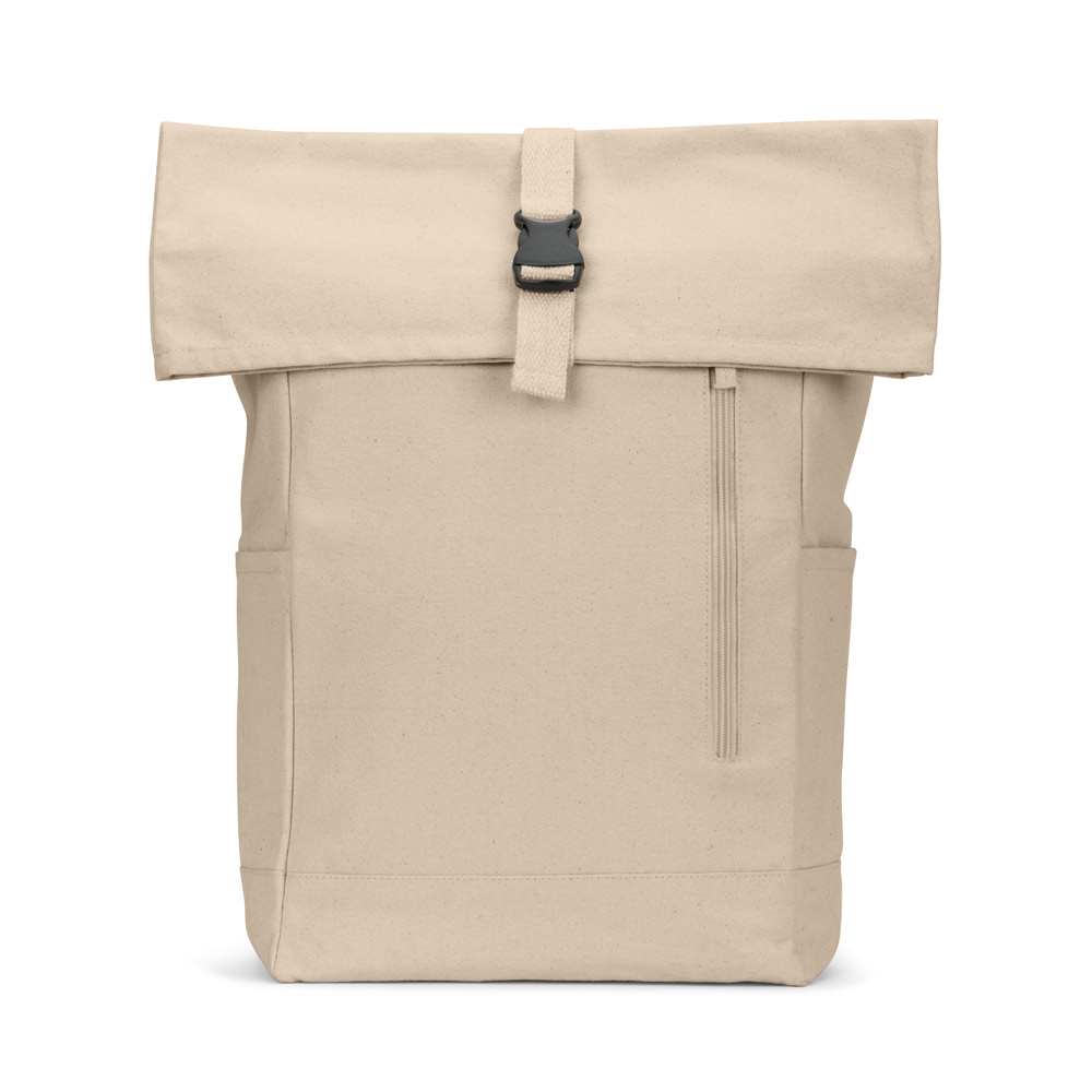SAINT. Roll top backpack in recycled cotton and recycled polyester (380 g/m²)