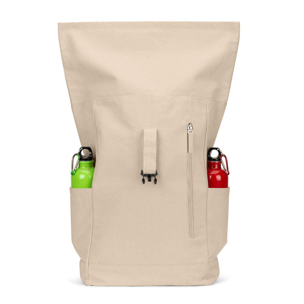 SAINT. Roll top backpack in recycled cotton and recycled polyester (380 g/m²)