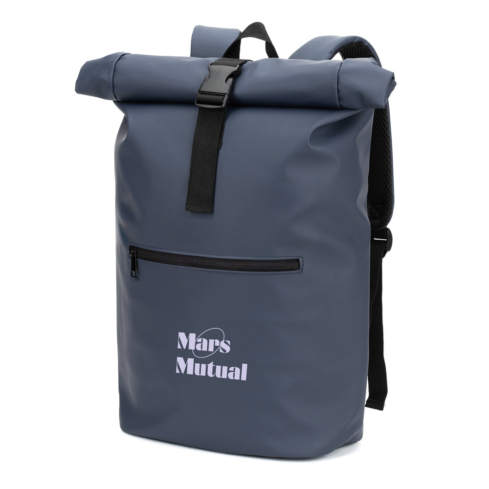 PORTLAND. The PU roll top backpack with a 16" laptop pocket