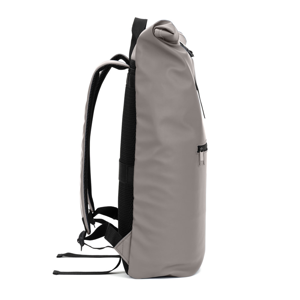 PORTLAND. The PU roll top backpack with a 16" laptop pocket