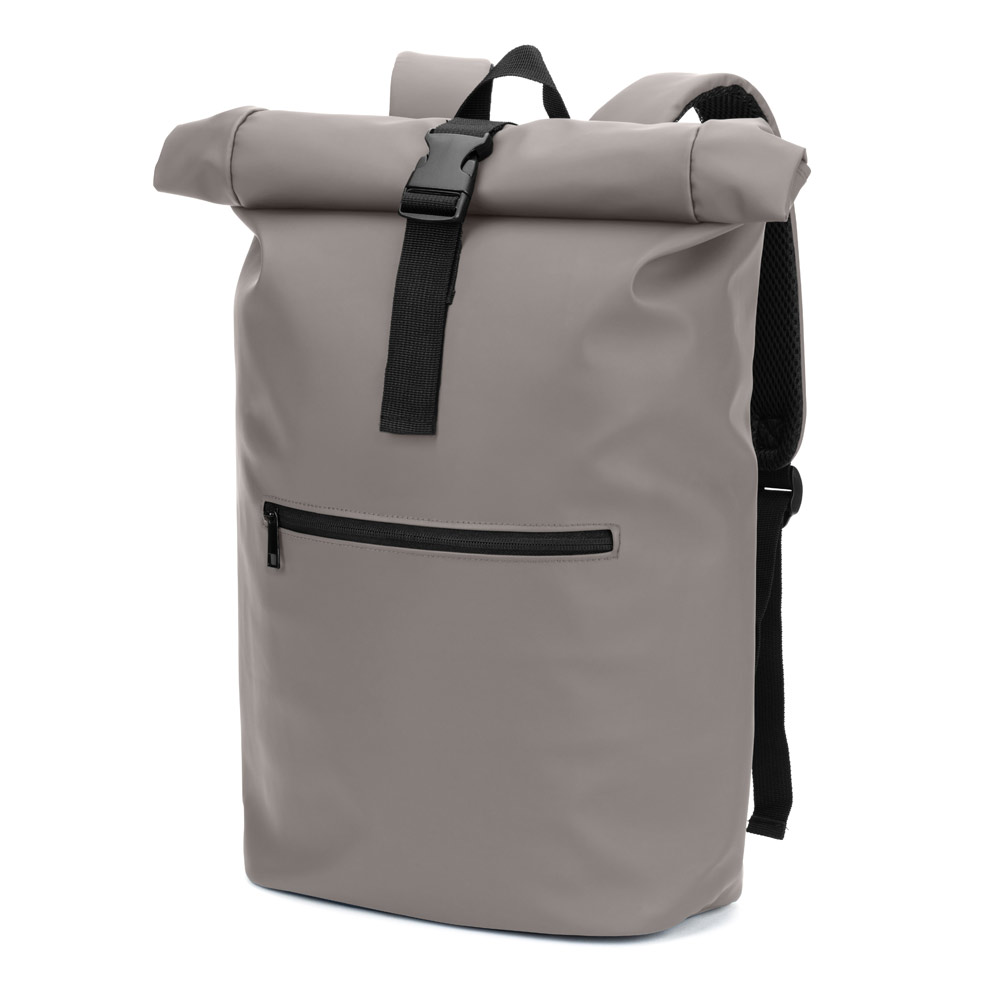PORTLAND. The PU roll top backpack with a 16" laptop pocket