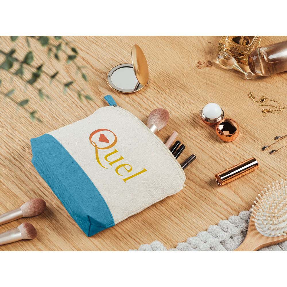 DAPHNE. 100% cotton cosmetic bag (340 g/m²) two-tone