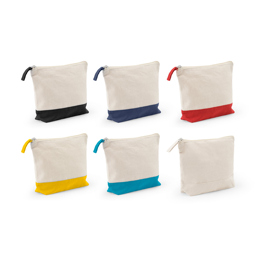 DAPHNE. 100% cotton cosmetic bag (340 g/m²) two-tone
