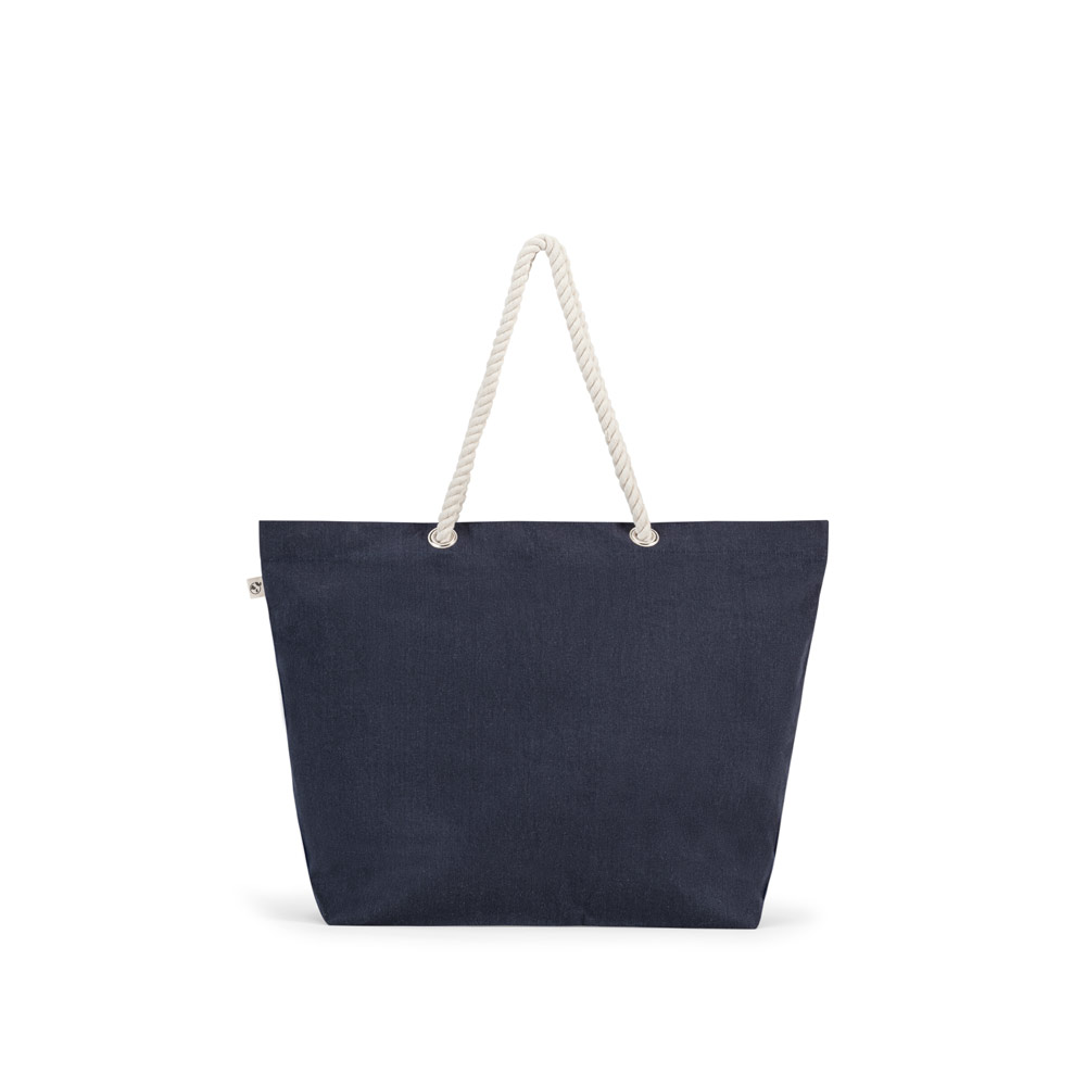 ATHENS. Beach bag in recycled cotton (70%) and recycled polyester (30%) (220 g/m²)