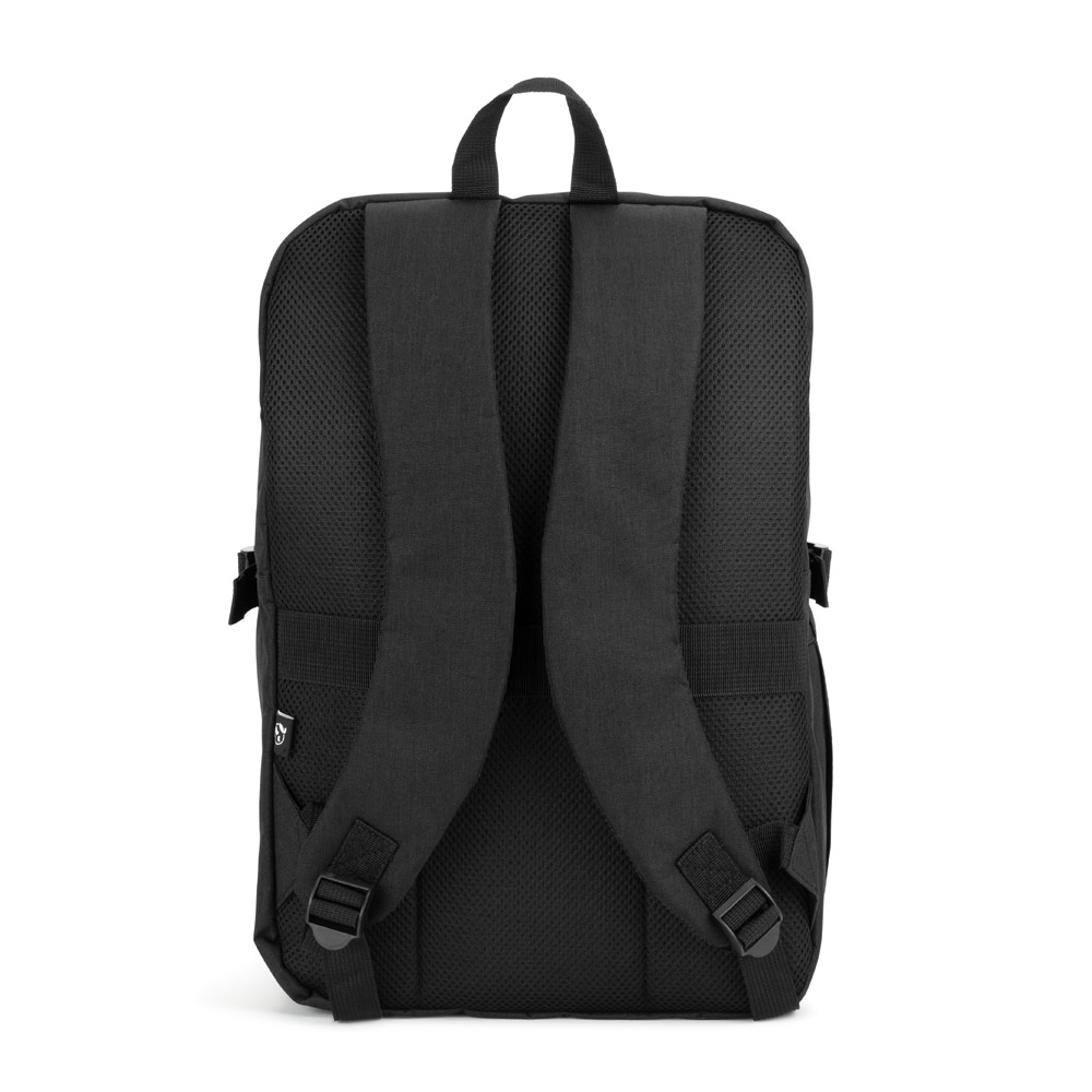 UDINE. Backpack with one full opening compartment in high density 300D recycled polyester 16"