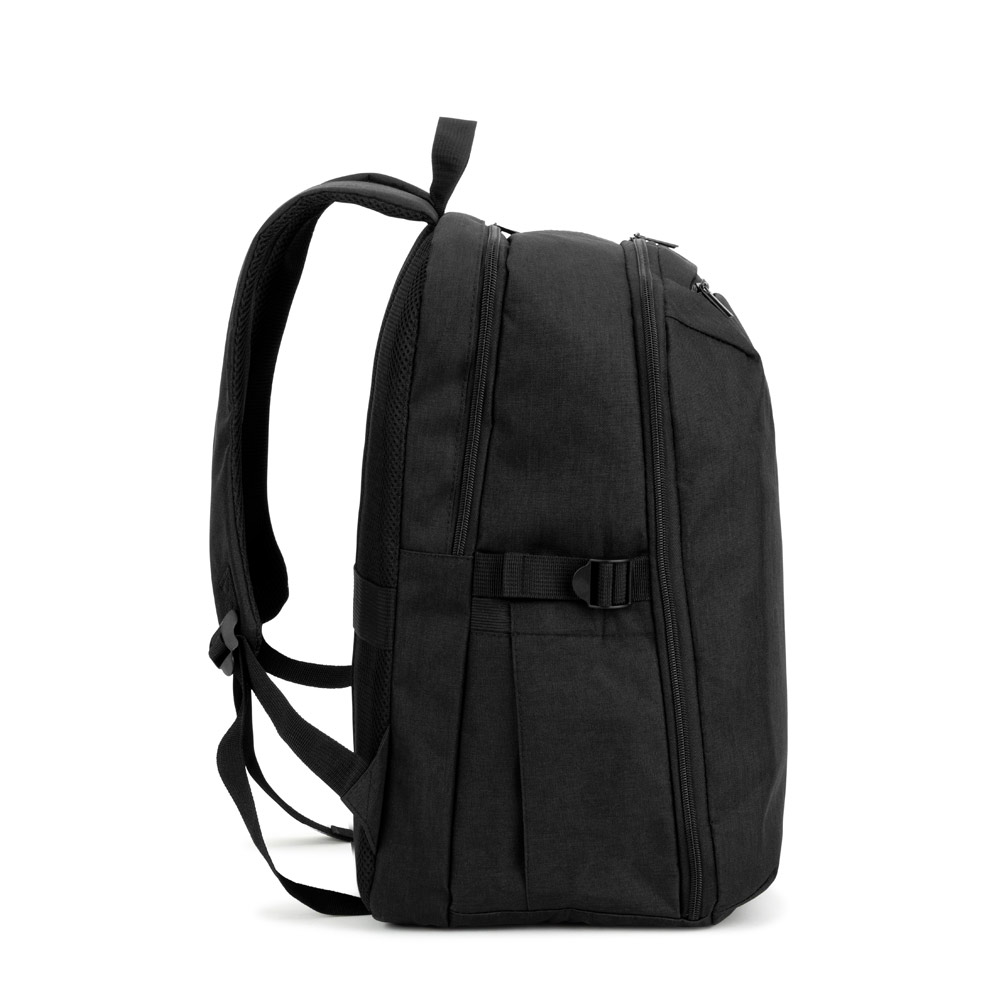 UDINE. Backpack with one full opening compartment in high density 300D recycled polyester 16"
