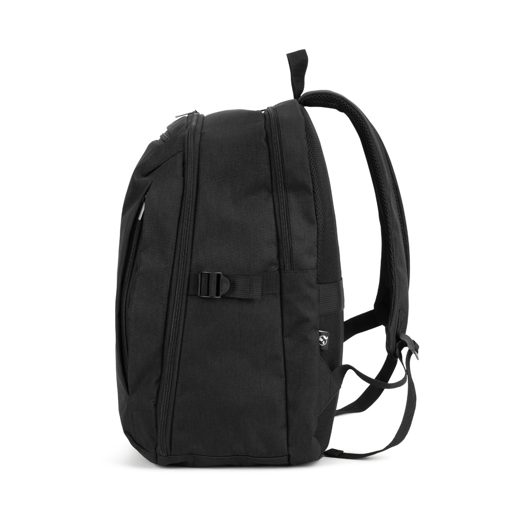UDINE. Backpack with one full opening compartment in high density 300D recycled polyester 16"