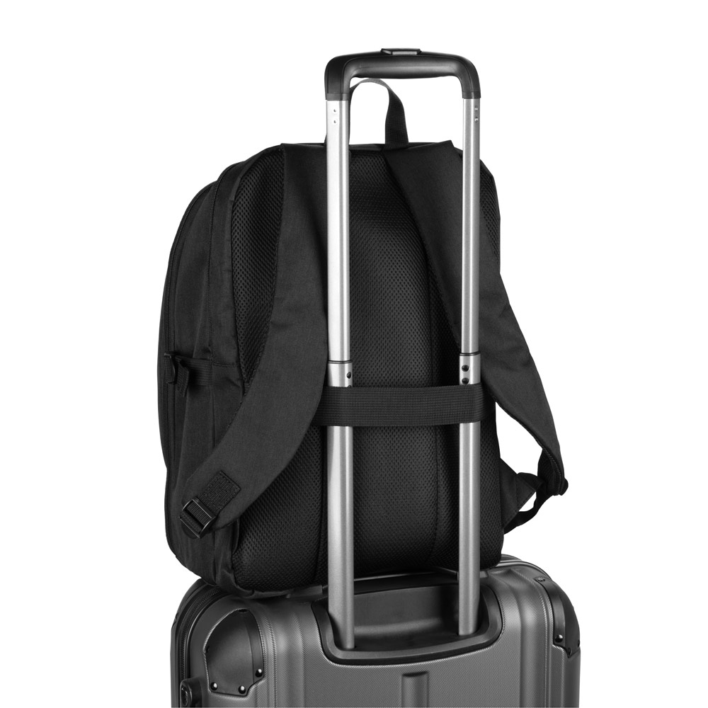 UDINE. Backpack with one full opening compartment in high density 300D recycled polyester 16"