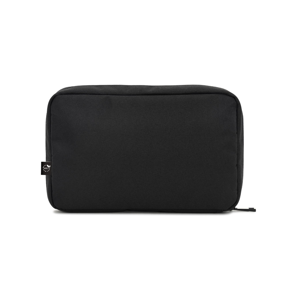 YANGON. Spacious organiser bag for tech accessories in twill with water-repellent coating and 600D recycled polyester