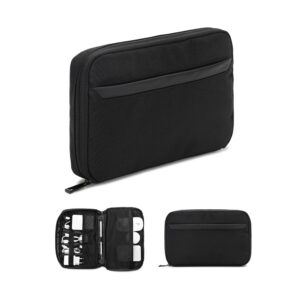 YANGON. Spacious organiser bag for tech accessories in twill with water-repellent coating and 600D recycled polyester