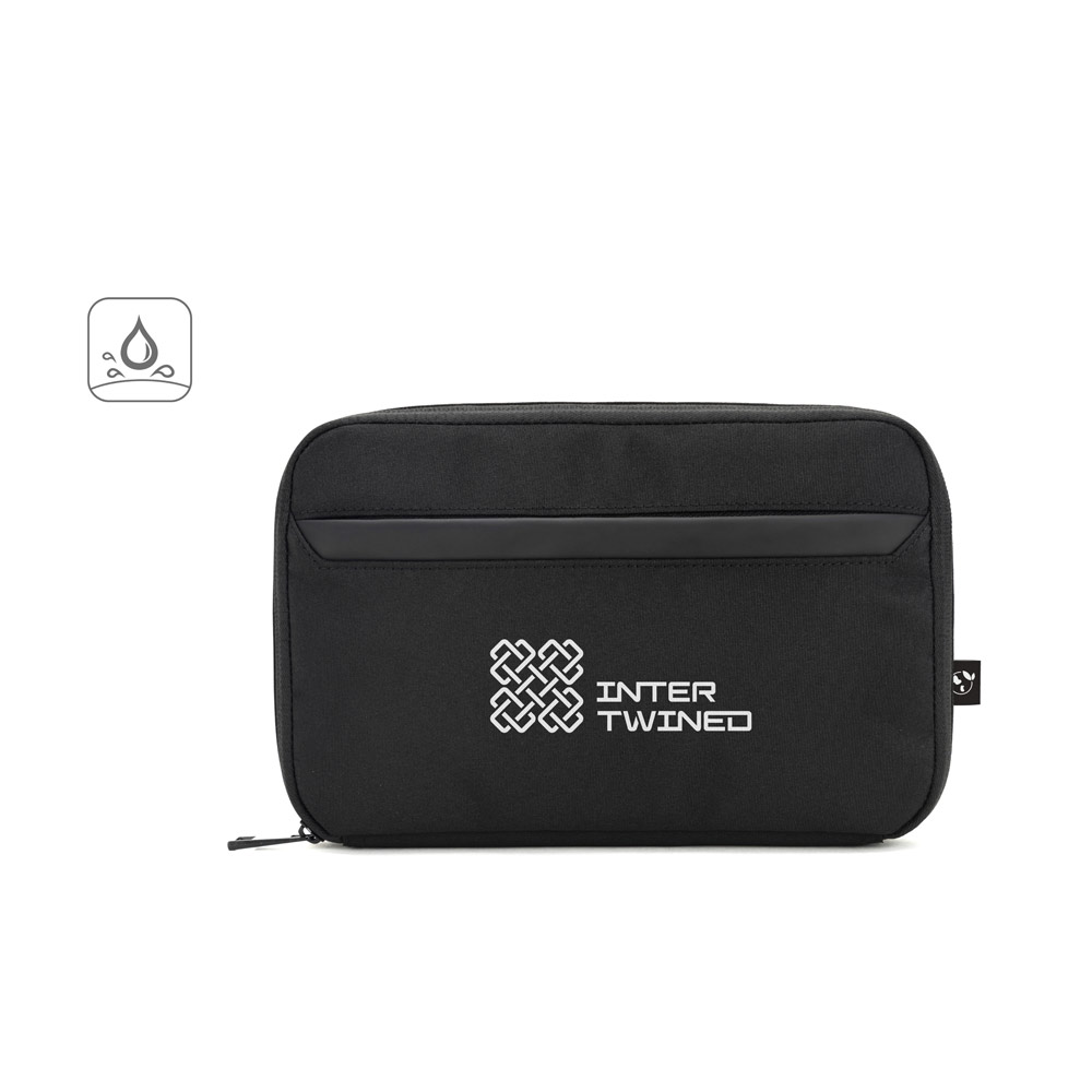 YANGON. Spacious organiser bag for tech accessories in twill with water-repellent coating and 600D recycled polyester
