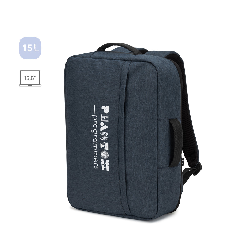 NIAMEY. 15'6" laptop backpack in high-density 300D recycled polyester