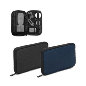 Newcastle BAG. High-density 600D recycled polyester organiser bag with spacious main compartment for tech accessories
