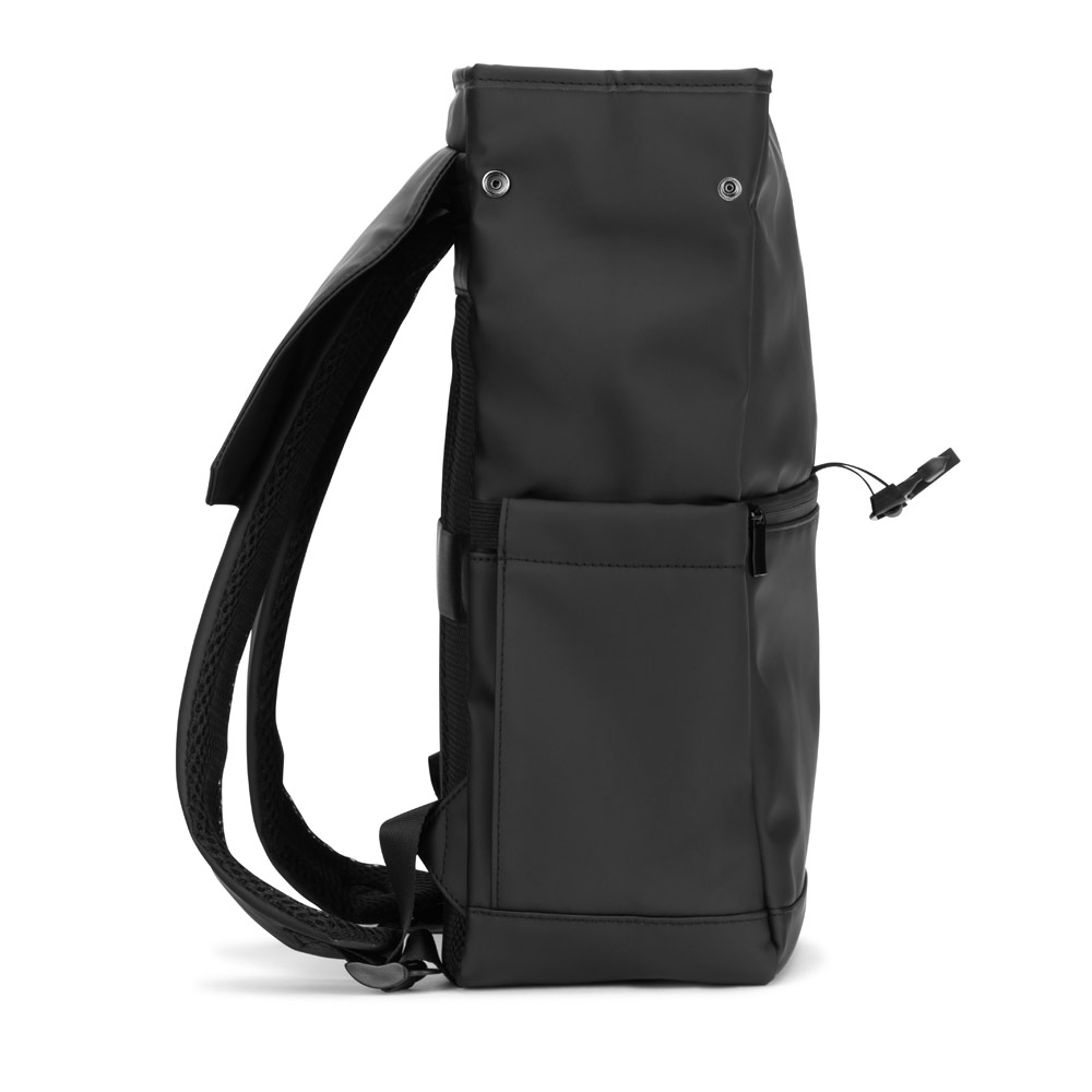 AZORES BAG. PU laptop rucksack (16"), with a flap covering all compartments