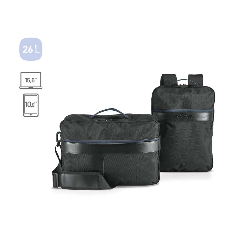 DYNAMIC BACKPACK I. 15'6" 2-in-1 laptop backpack in 1680D polyester and nylon