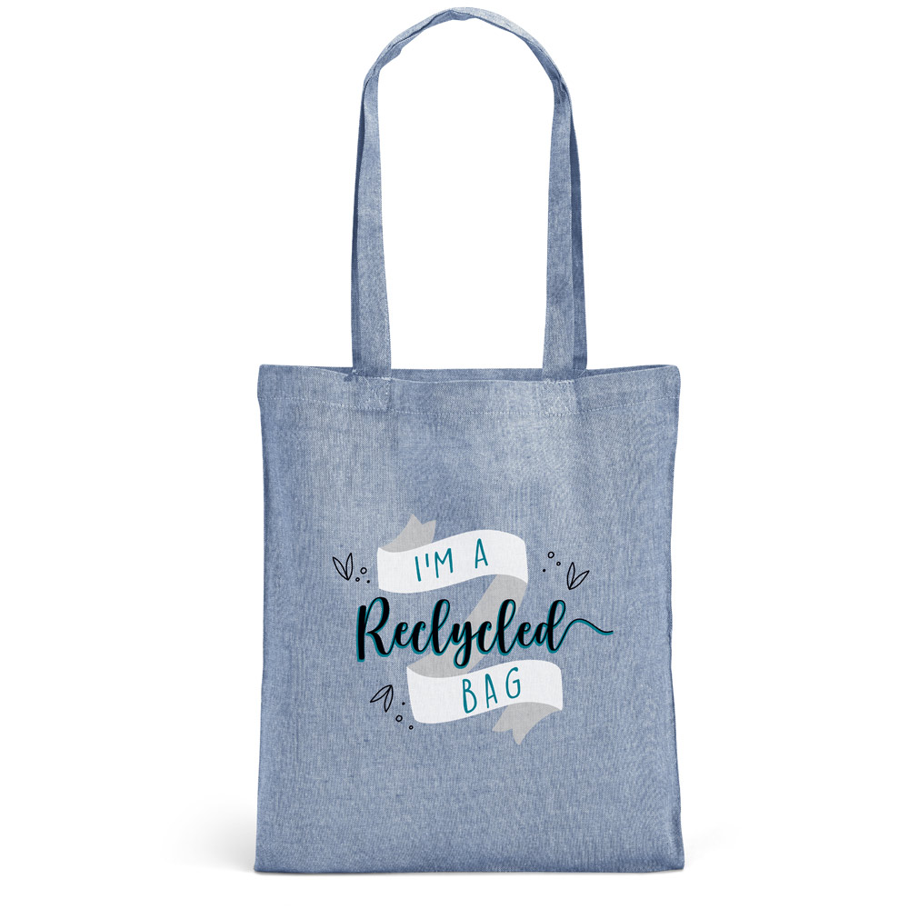 RYNEK. Recycled cotton bag (70%) and polyester (30% rPET) (140 g/m²)
