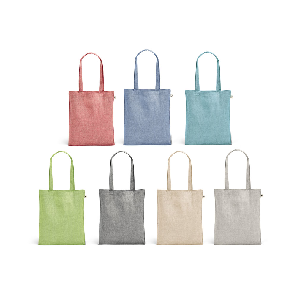RYNEK. Recycled cotton bag (70%) and polyester (30% rPET) (140 g/m²)
