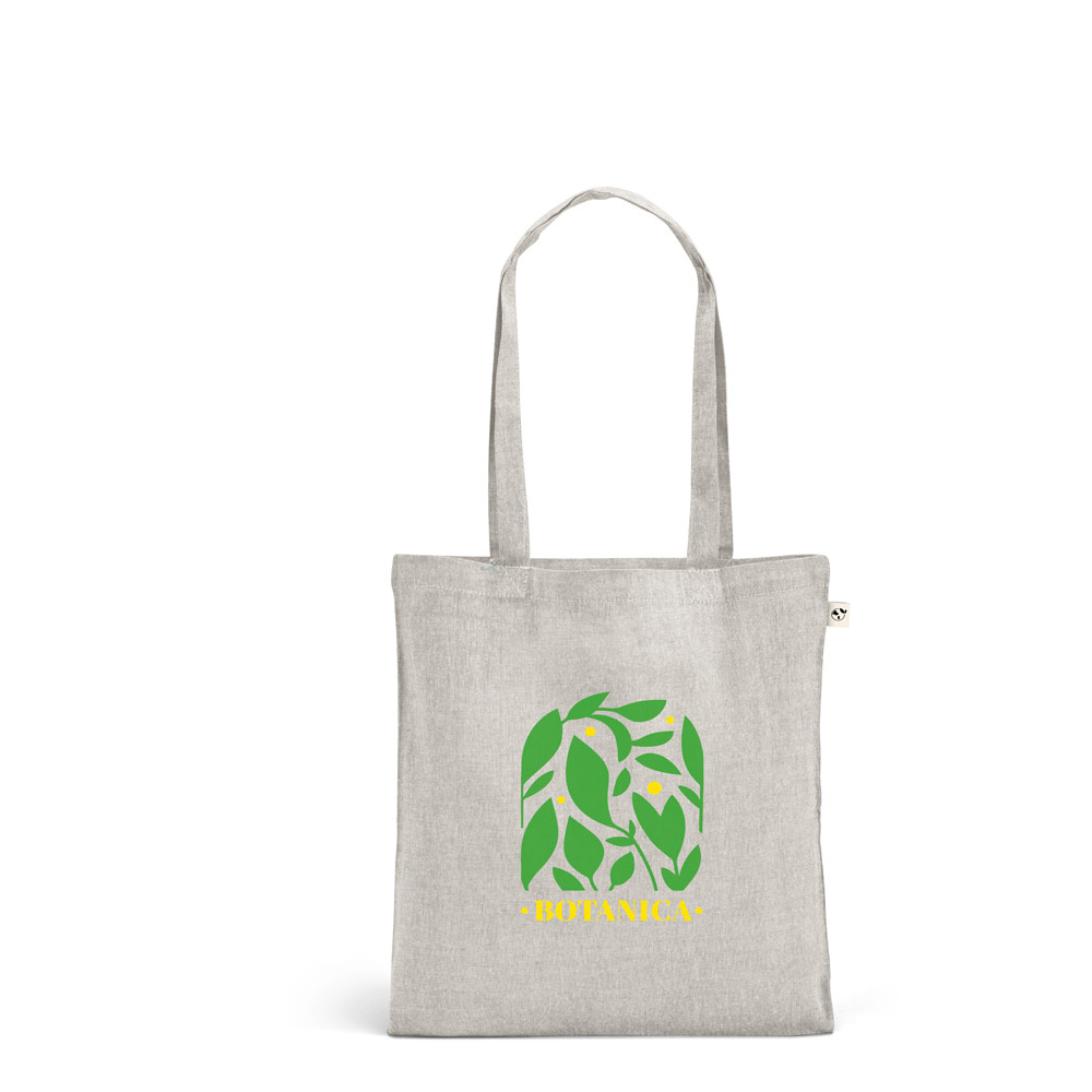 RYNEK. Recycled cotton bag (70%) and polyester (30% rPET) (140 g/m²)