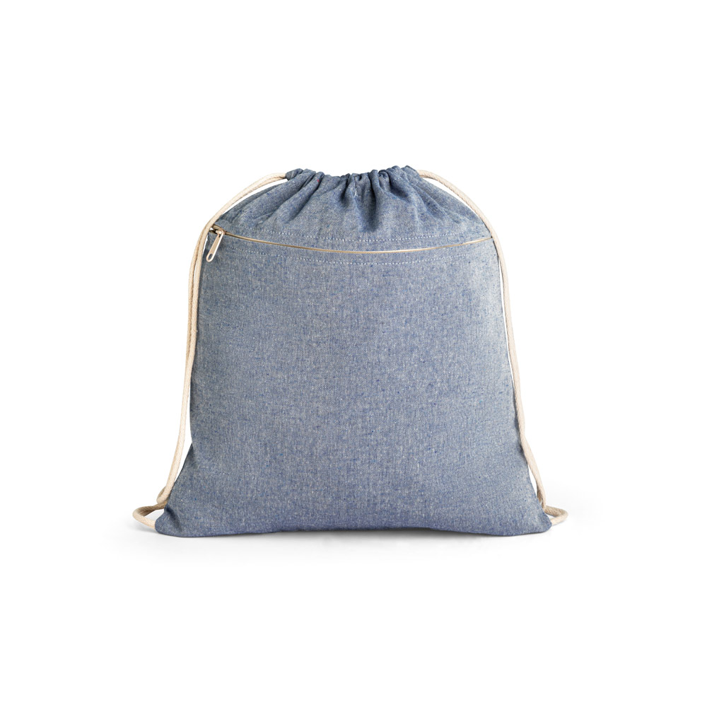 CHANCERY. Drawstring bag in recycled cotton (70%), polyester (30% rPET) (140 g/m²)