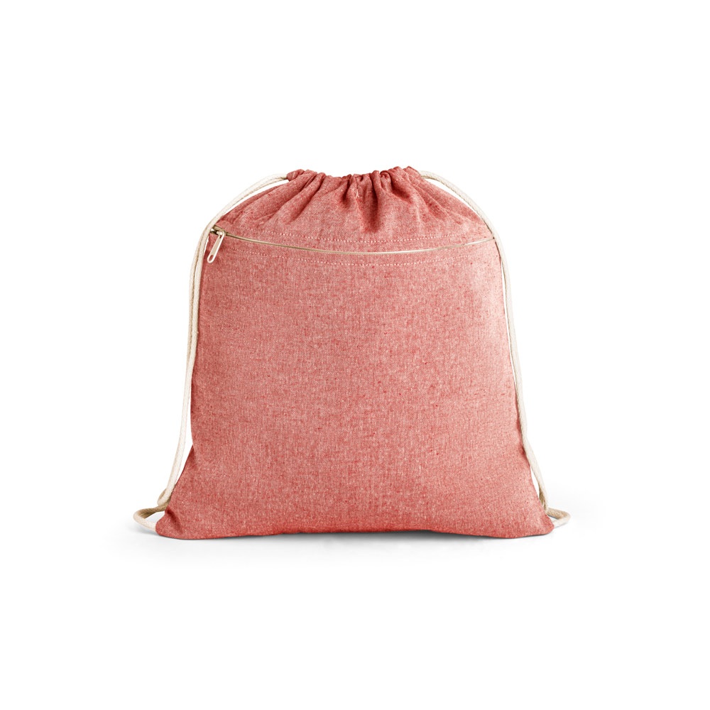 CHANCERY. Drawstring bag in recycled cotton (70%), polyester (30% rPET) (140 g/m²)
