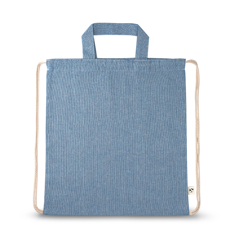 RISSANI. Drawstring bag with recycled cotton (70%) and polyester (30% rPET) (140 g/m²)