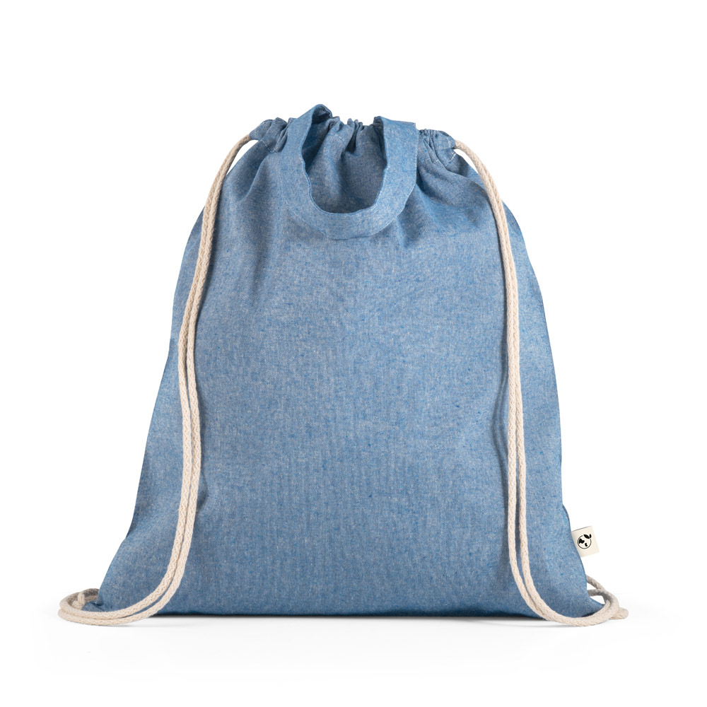 RISSANI. Drawstring bag with recycled cotton (70%) and polyester (30% rPET) (140 g/m²)