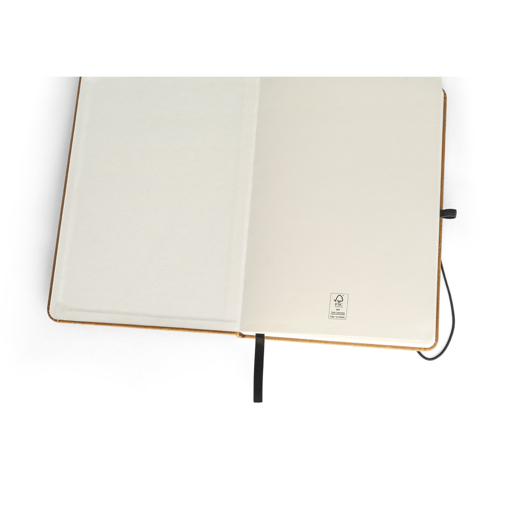 MATISSE. A5 notebook with rigid cover in leather (70% recycled) with lined sheets