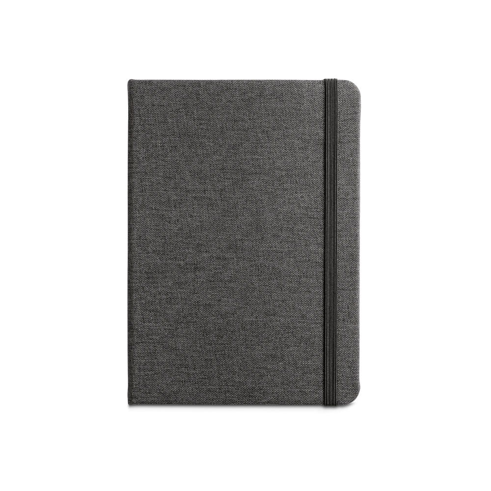 BOYD. A5 notebook in recycled polyester (100% rPET) with lined sheets