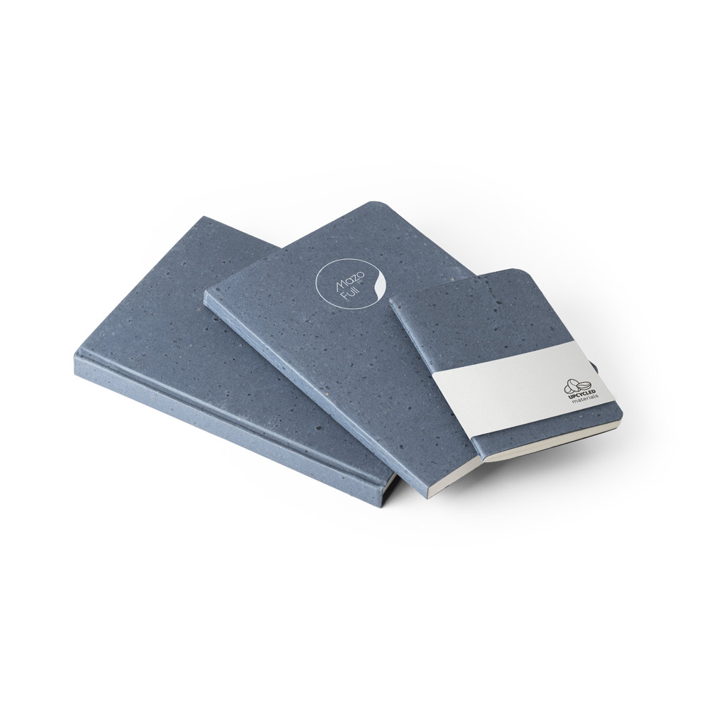 COFFEEPAD SEMI-RIGID. A5 notepad with semi-rigid cover made from coffee husk waste (65%)