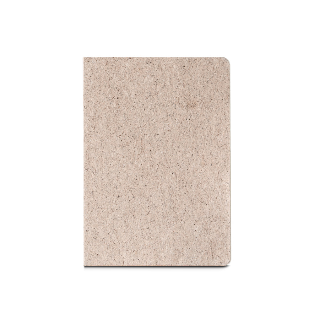TEAPAD SEMI-RIGID. A5 notepad with semi-rigid cover made from tea leafs waste (65%)