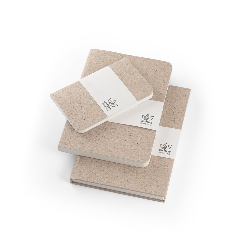 TEAPAD SEMI-RIGID. A5 notepad with semi-rigid cover made from tea leafs waste (65%)