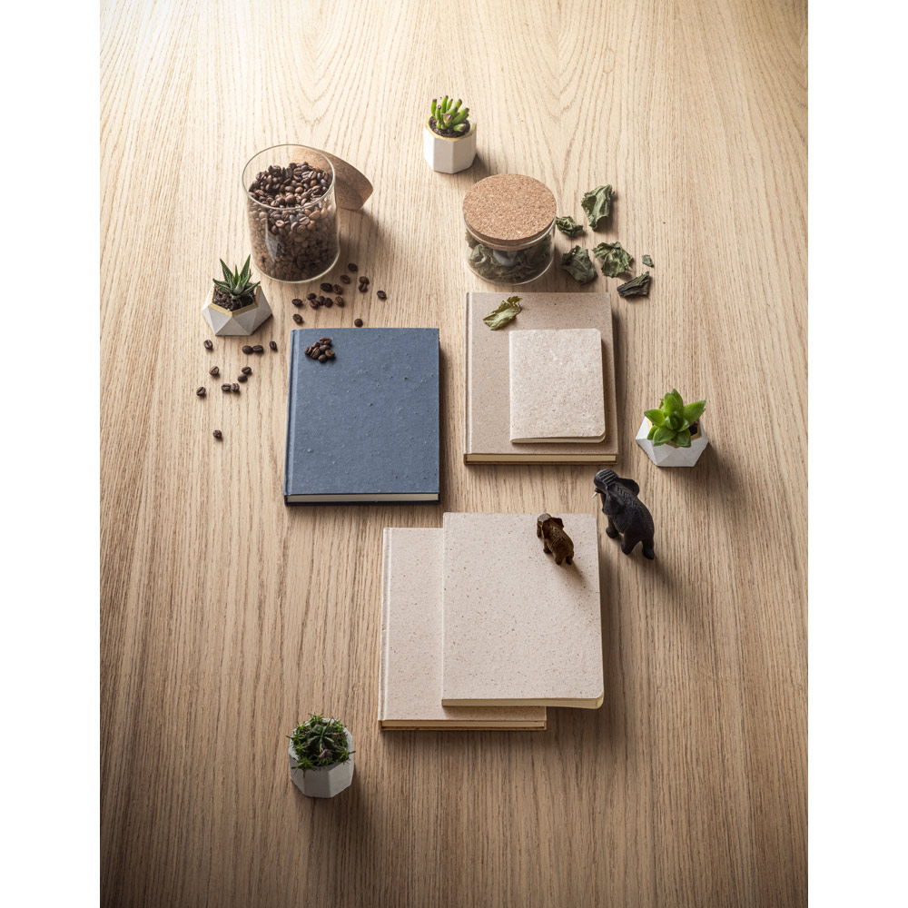 TEAPAD RIGID. A5 notepad with hard cover made from tea leafs waste (65%)